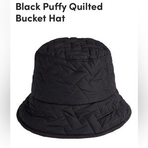 🍀 Black Puffy Quilted Bucket Hat Would Market 🍀#WMG